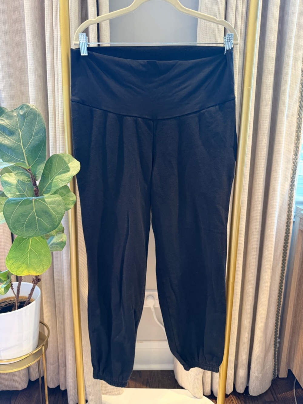 LIKE NEW MATERNITY Old Navy So Comfy Black Pull-On Track Jogger Pants